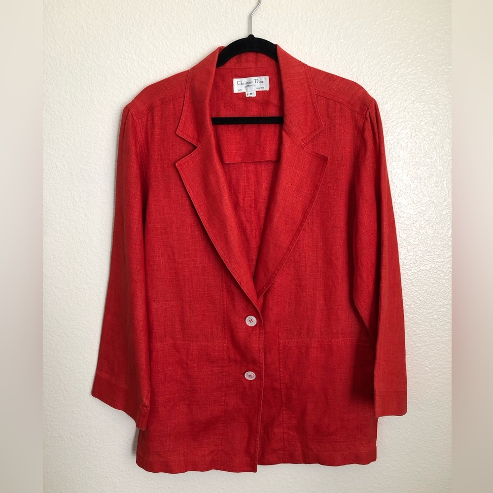 Christian Dior summer blazer oversized boyfriend light Jackets no lining pockets